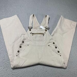 y2k citano womens overalls bibs beige ivory size medium 10/12 outdoors